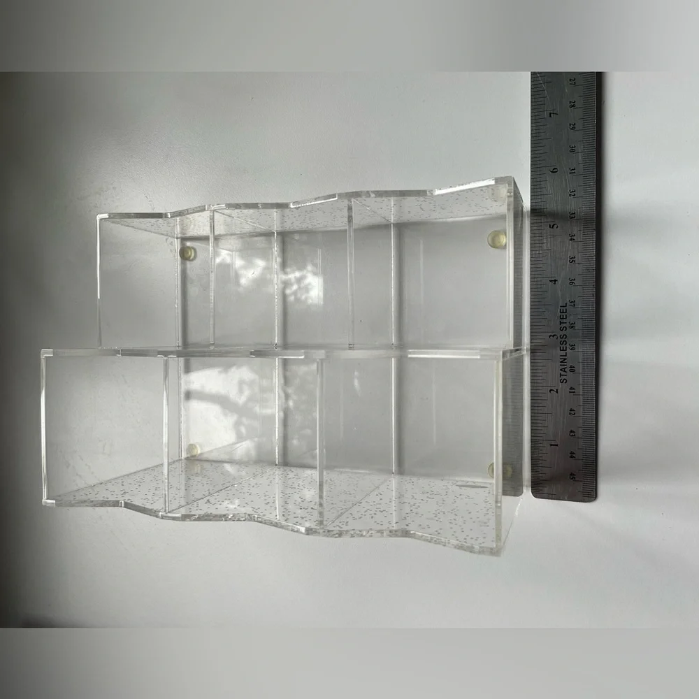 Two Piece Clear Glitter Organizer Set